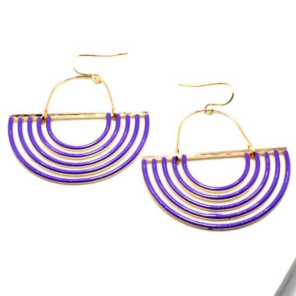 Metal Enamel Dangle Earring