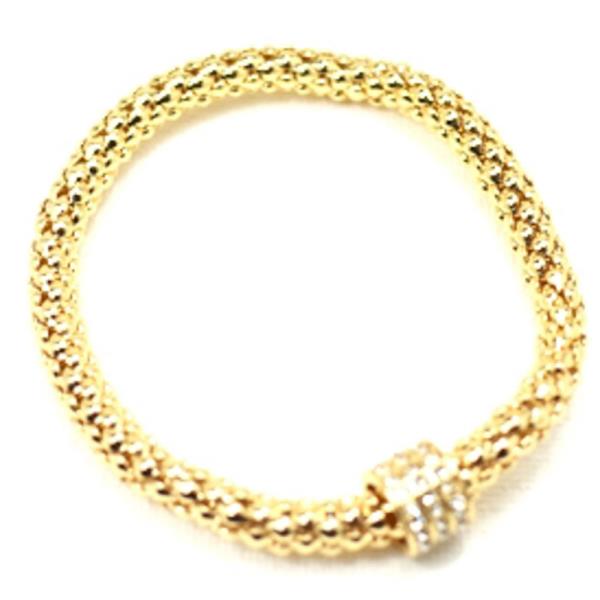 Metal Bracelet with Pave