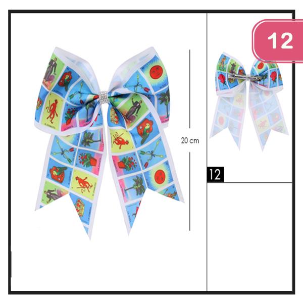 LOTERIA HAIR BOW CLIP (12 UNITS)