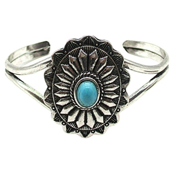 Concho Metal Cuff Bracelet