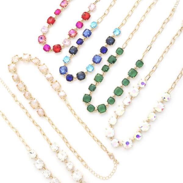 Round Crystal Necklace
