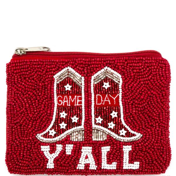 Yall Boots Seed Beaded Coin Bag