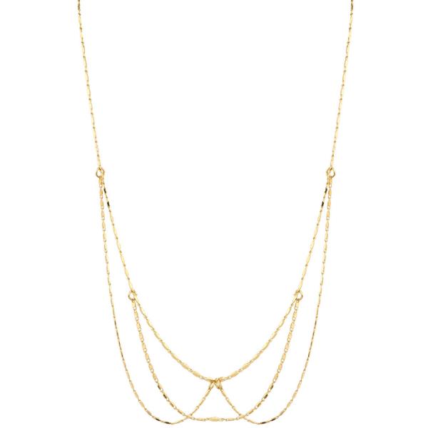 Chain Metal Drape Short Necklace