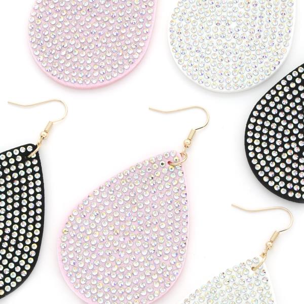 Rhinestone Teardrop Dangle Earring