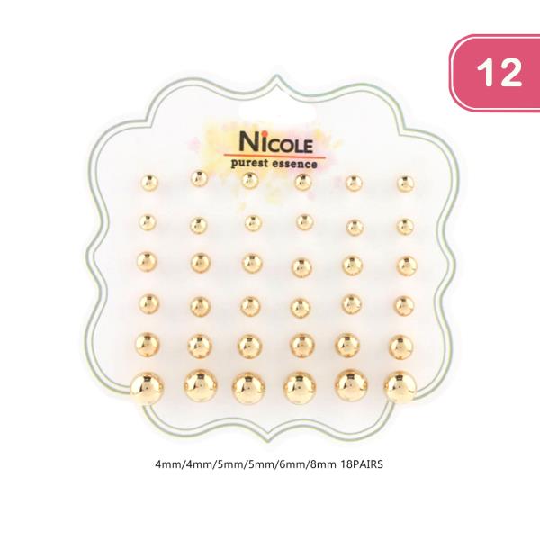 Metal Stud Earring (12 Units)