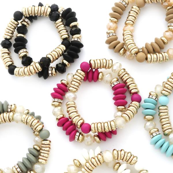 Multi Bead Stretch Bracelet