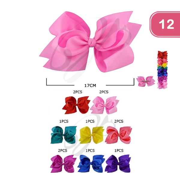 Ribbon Hair Bow (12 Units)