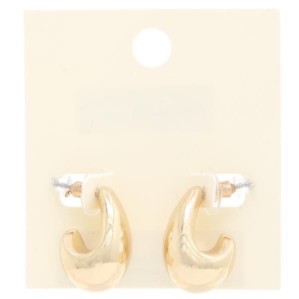 Open Oval Puffy Metal Earring