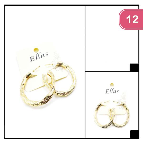 Metal Hoop Earring (12 Units)