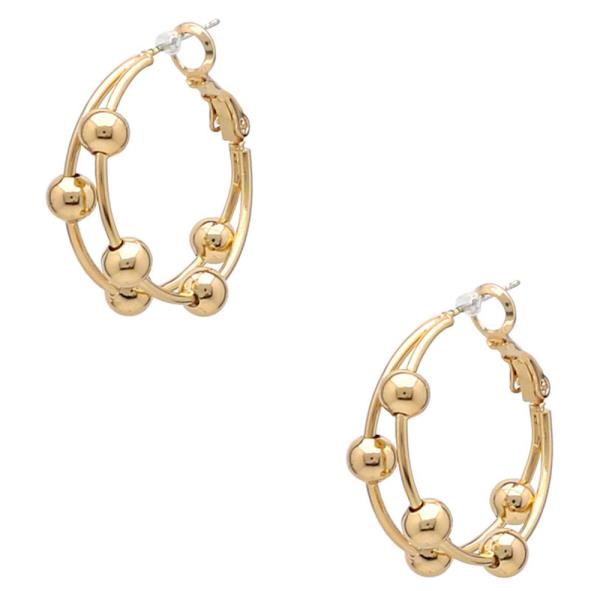Double Hoop Beaded Earring