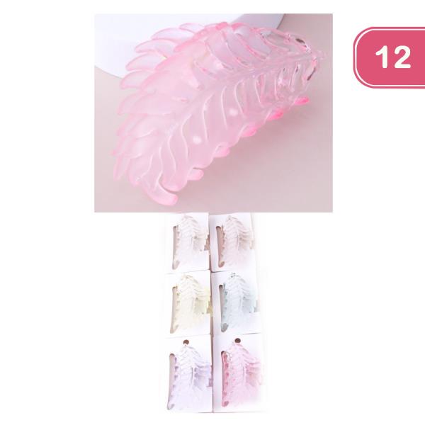 Clear Leaf Claw Clip (12 Units)