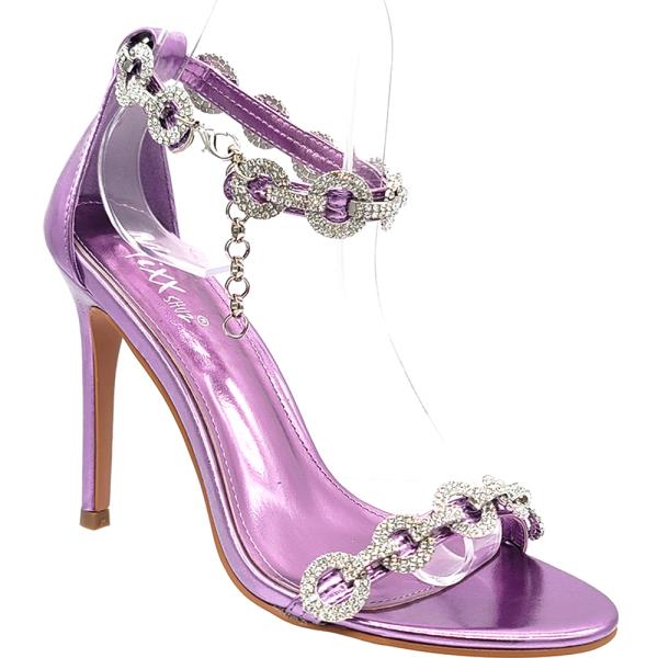 RHINESTONE HOOK ANKLE POINTY HEEL 12 PAIRS