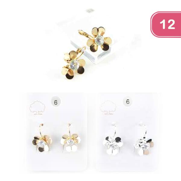 Metal Flower Earring (12 Units)