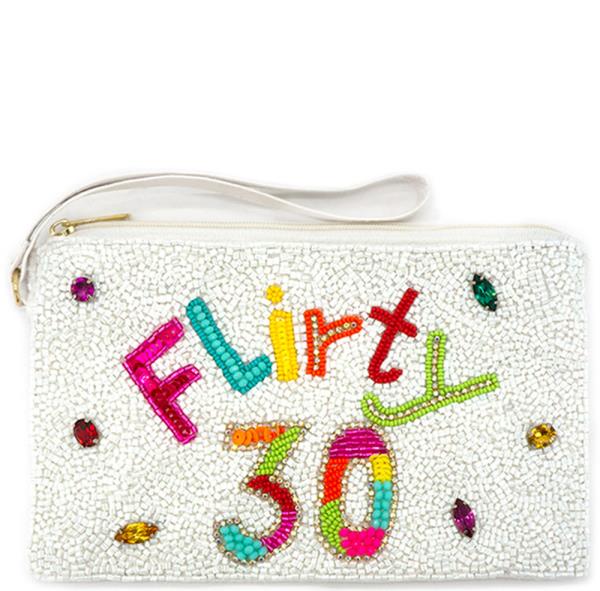 "Flirty 30"SEED Beaded Coin Bag