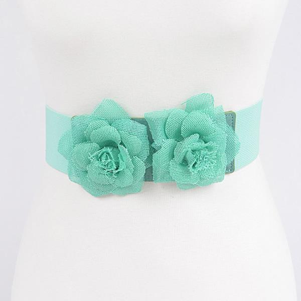FLOWER BUCKLE ELASTIC BELT