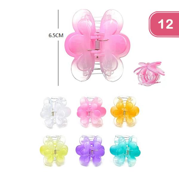 Flower Jaw Hair Clip (12 Units)
