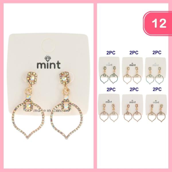 Rhinestone Dangle Earring (12 Units)