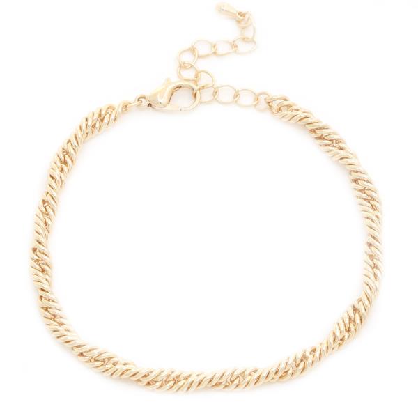 Thick Twisted Metal Bracelet