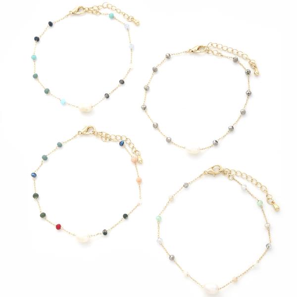 Metal Gemstone Bracelet