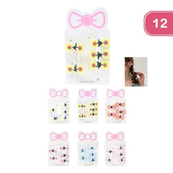 Flower Mini Jaw Hair Clip (12 Units)