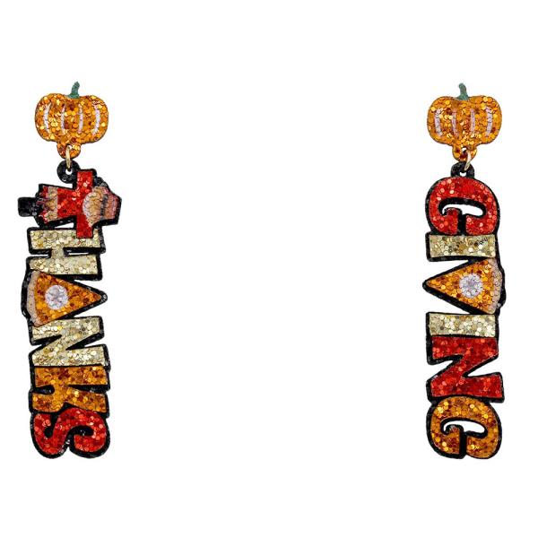 Pumpkin Thanksgiving Earrings
