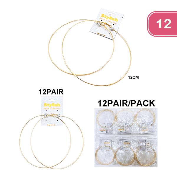 Metal Hoop Earring (12 Units)