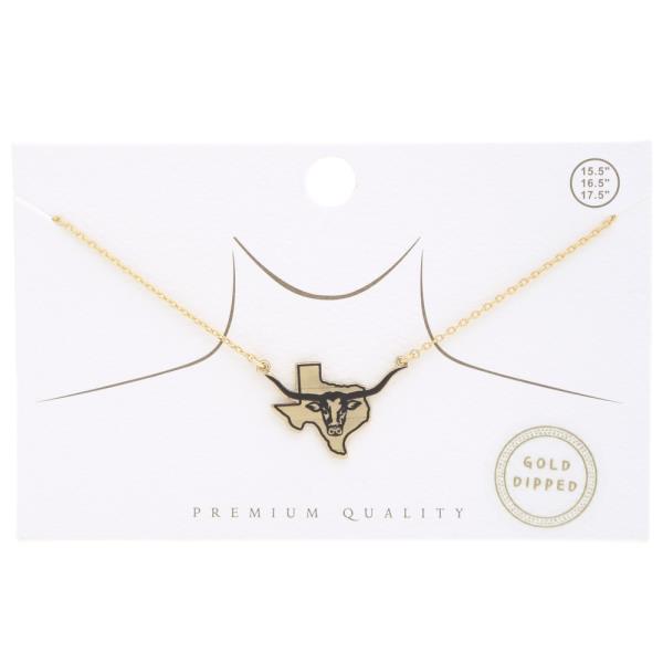 CATTLE SKULL TEXAS PENDANT NECKLACE