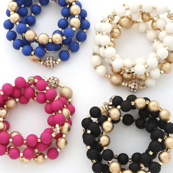 Multi Ball Stretch Bracelet Set