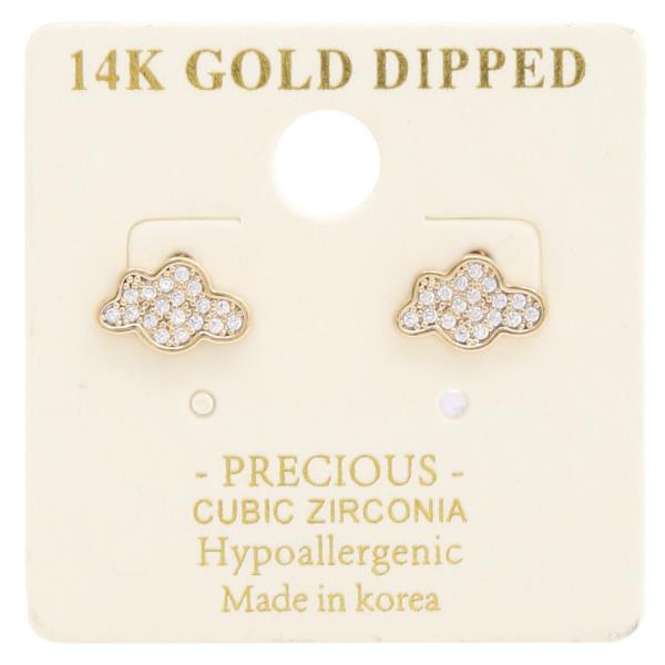 Mini Cloud 14K Gold Dipped Earring