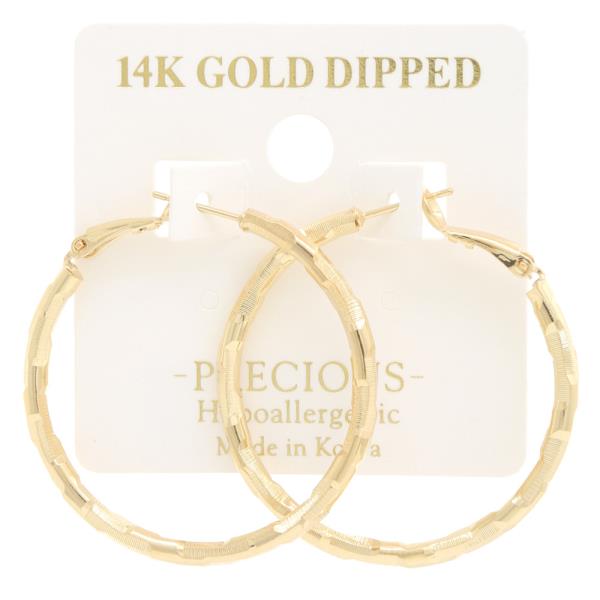 14K GOLD DIPPED HOOP EARRING