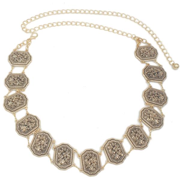 Metal Flower Chain Belt