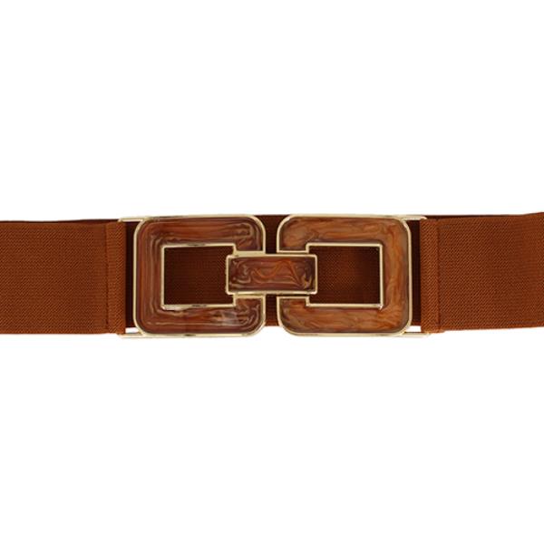 FASHION SQUARE BUCKLE ELASTIC BELT