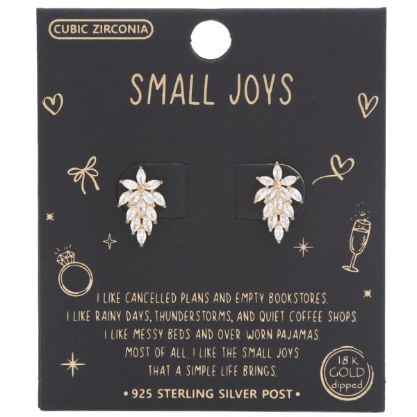 18K Gold Rhodium Dipped Small Joy Earring