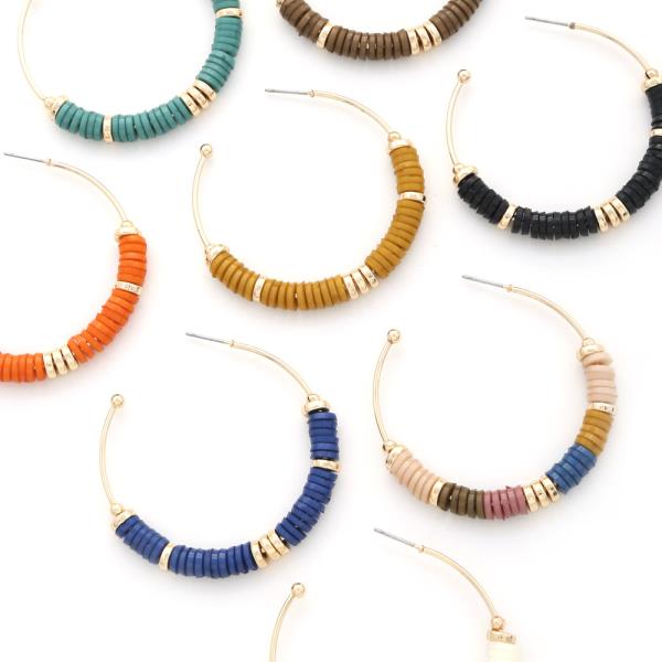 BEADED OPEN HOOP EARRIMG