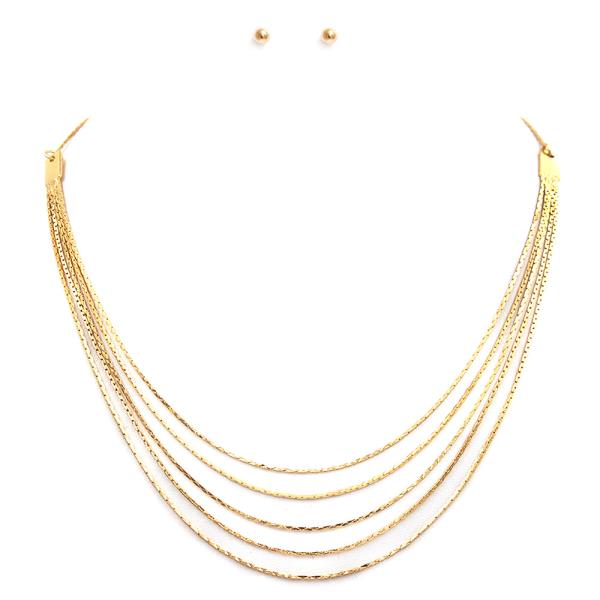 Metal Layered Necklace