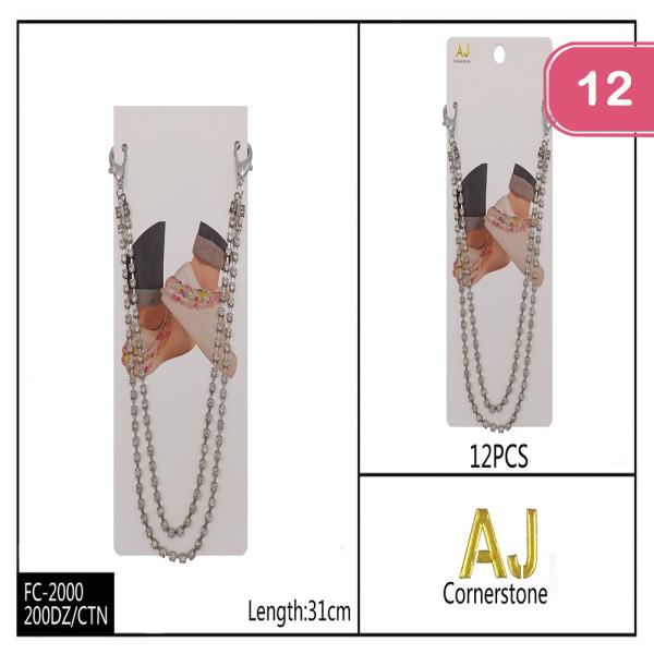 Rhinestone Shoe Chain (12 Units)
