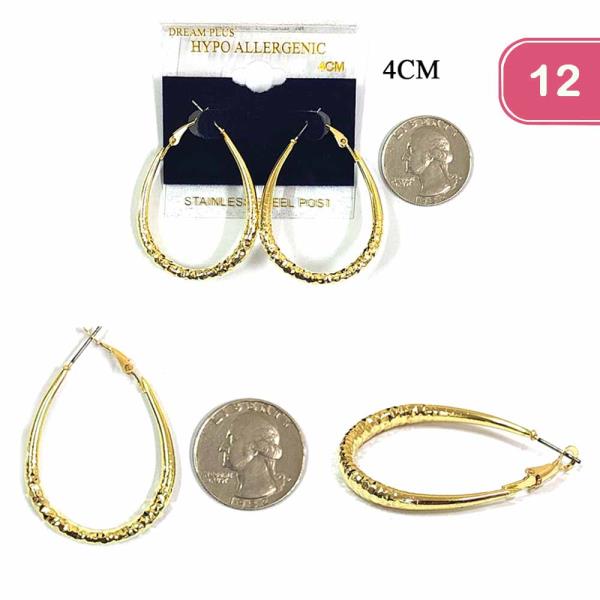 Stainless Steel Post Earring (12 Units)