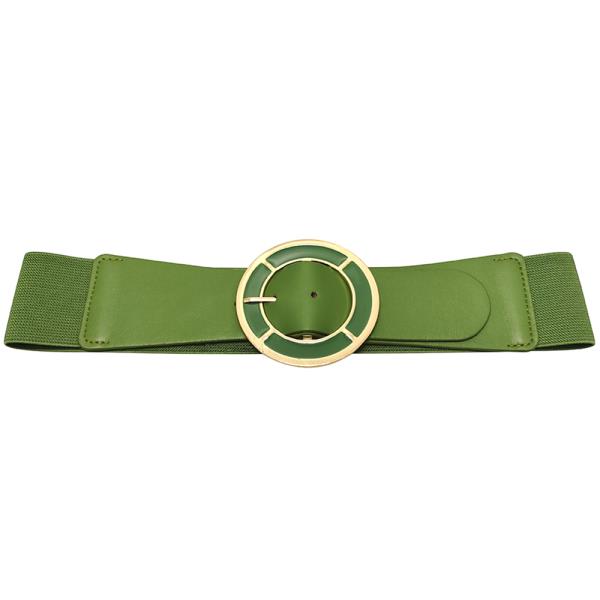 FASHION CIRCLE BUCKLE ELASTIC BELT