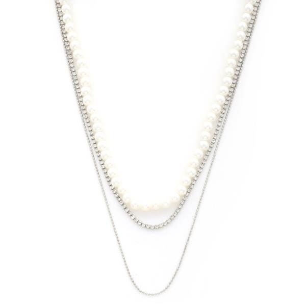 SODAJO Pearl Bead Layered Necklace