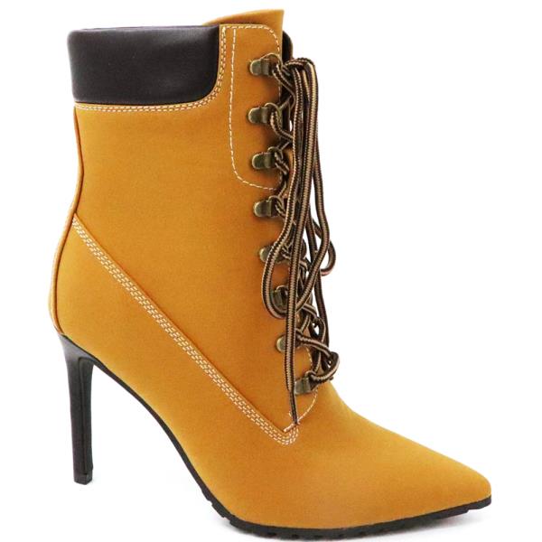 SMOOTH LACE HEEL BOOTIE 12 PAIRS