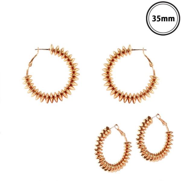 METAL CCB HOOP EARRINGS