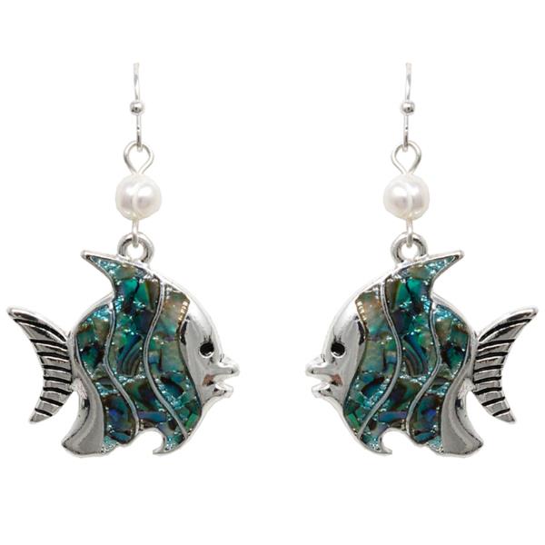 Abalone Fish Earring