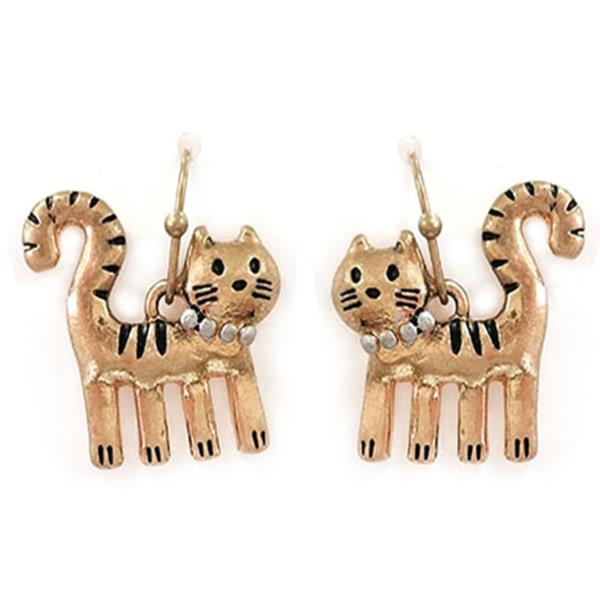 Animal Lovers Theme Cat Earrings