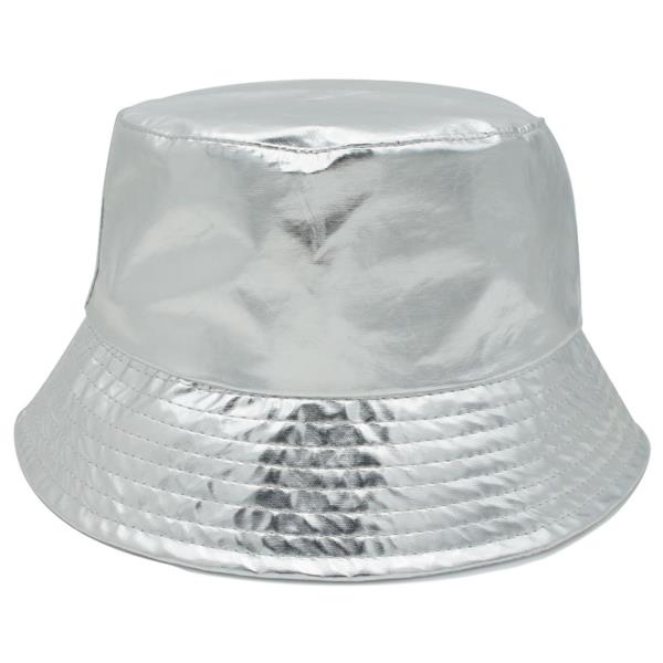 METALLIC PU BUCKET HAT