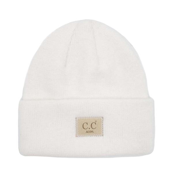 CC KIDS SUEDE PATCH KIDS BEANIE HAT