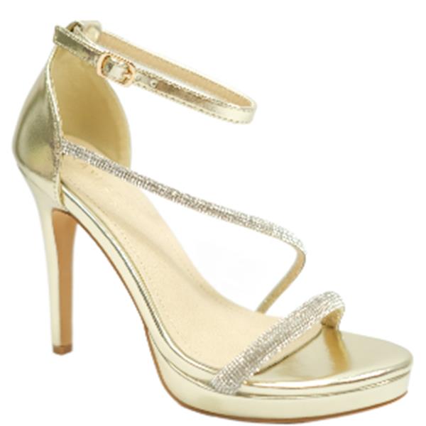 RHINESTONE KNOTTED ANKLE STRAP DRESS SANDALS