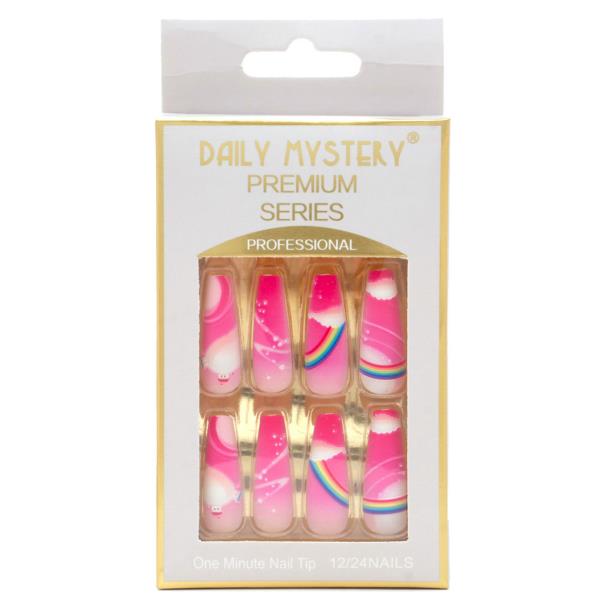 Rainbow Pattern Nail Tips