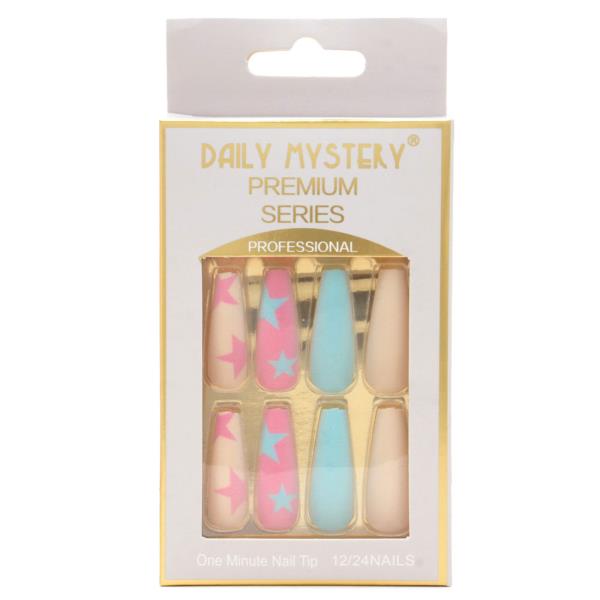 Star Pattern Pattern Nail Tips