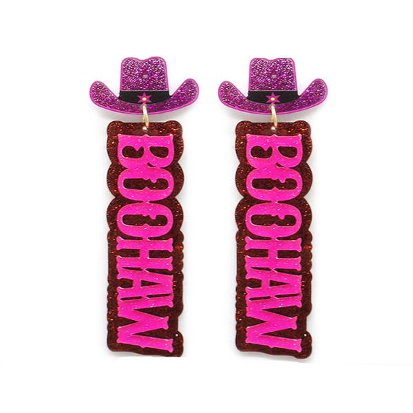 HALLOWEEN BOOHAW  DANGLE EARRING