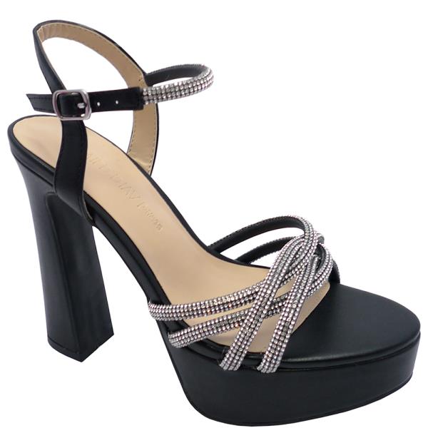 Weaved Rhinestone Quarter Strap Heel (12 Pairs)